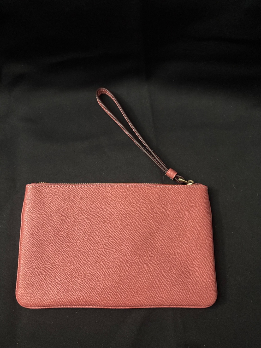 Coach Coral Pink Leather Wristlet Clutch - Picture 2 of 6
